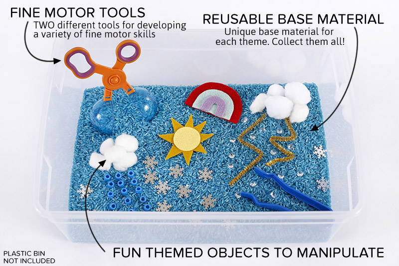 Messy play kit subscription contents