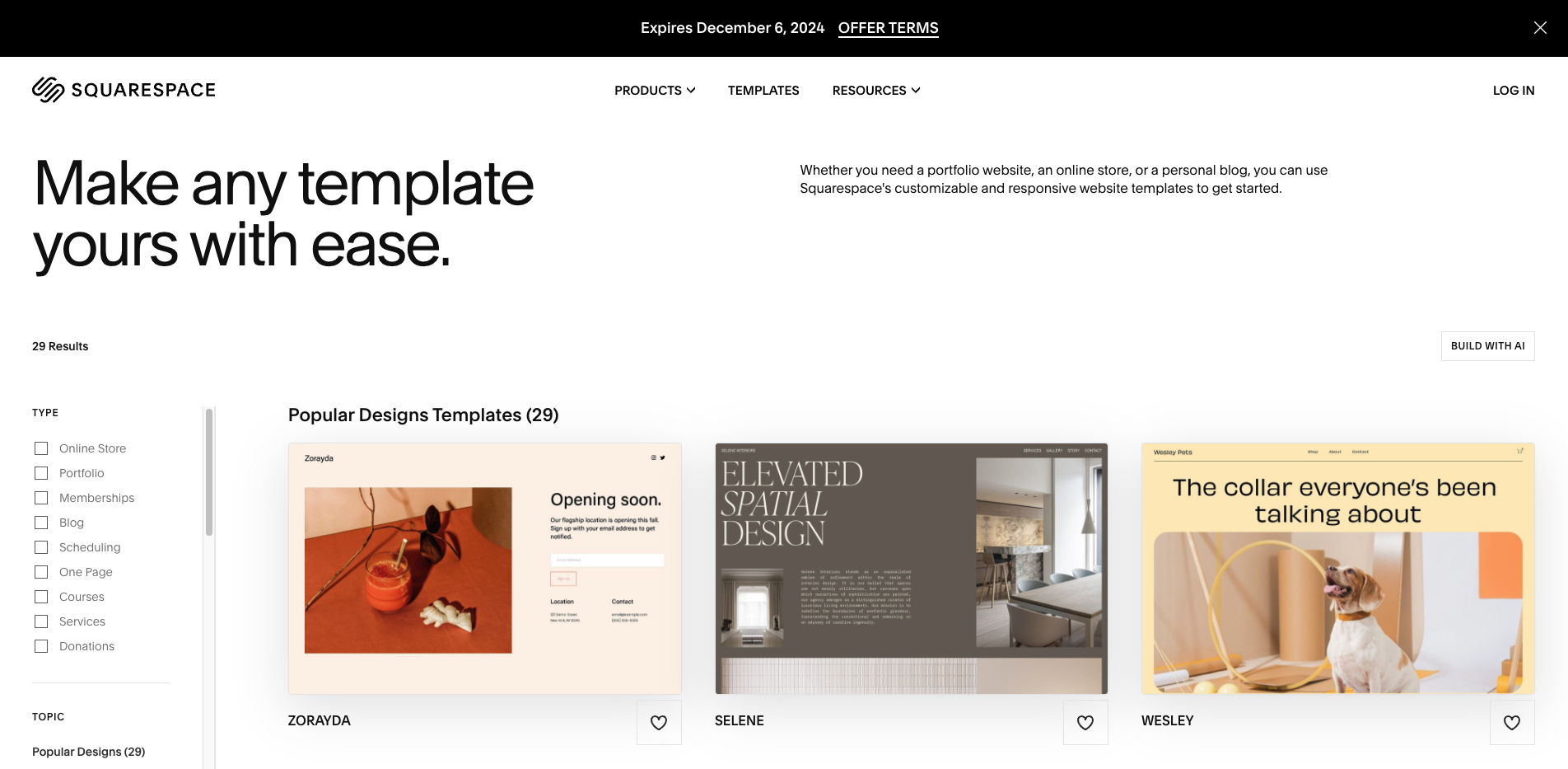 squarespace templates
