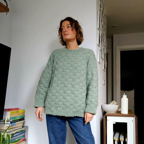 The basket weave sweater - knitting pattern