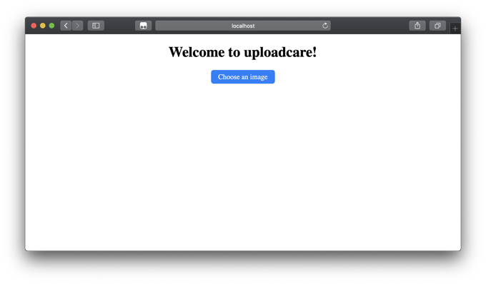 Uploadcare Uploading Widget Button