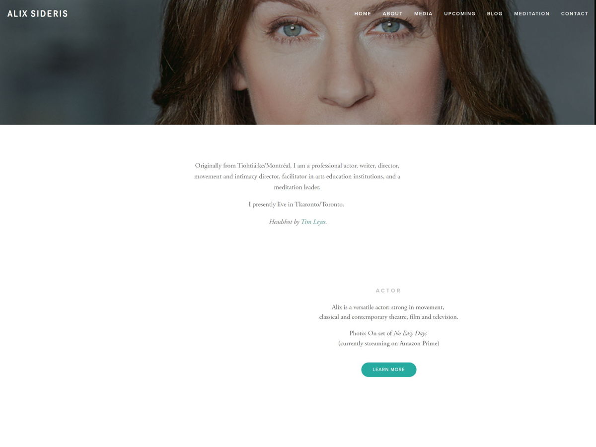 Screenshot of Alix Sideris , from the white websites collection.