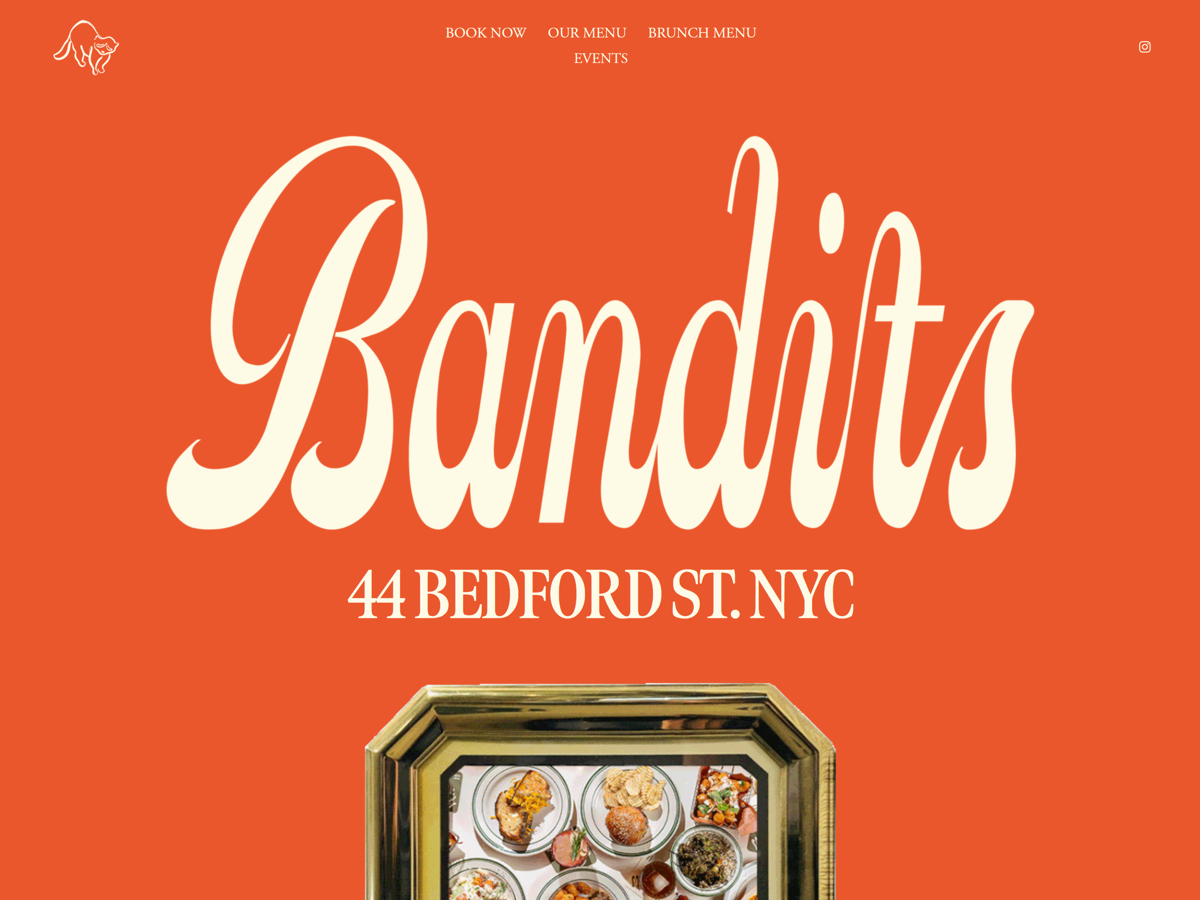 Screenshot of Big and bold design. , from the food websites collection.