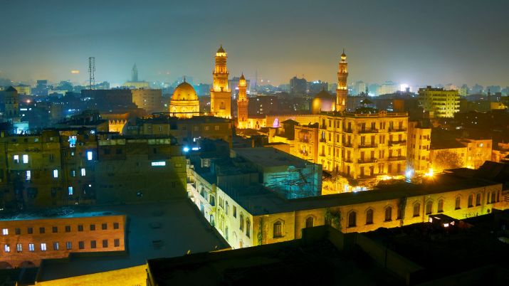 The Khan el-Khalili Bazaar in Old Cairo, Egypt, is known for its unique and impressive architecture that reflects the cultural and historical influences of the region