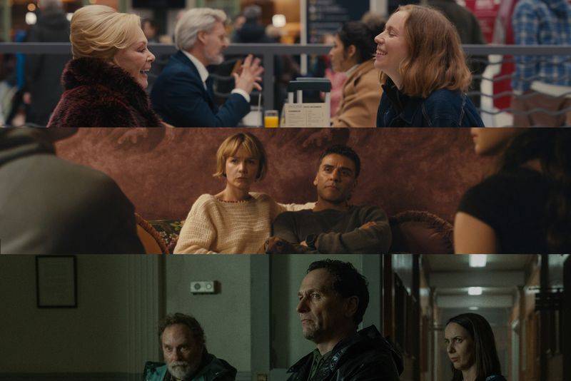 Image may contain: Matthew Rhys, Bethany Anne Lind, Alexander Cockburn, Oscar Isaac, Carey Mulligan, Head, Person, and Face