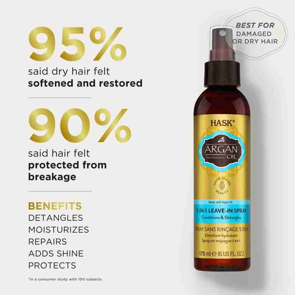 HASK Argan Oil Repairing 5-in-1 Leave-In Spray 175mL - Image 4