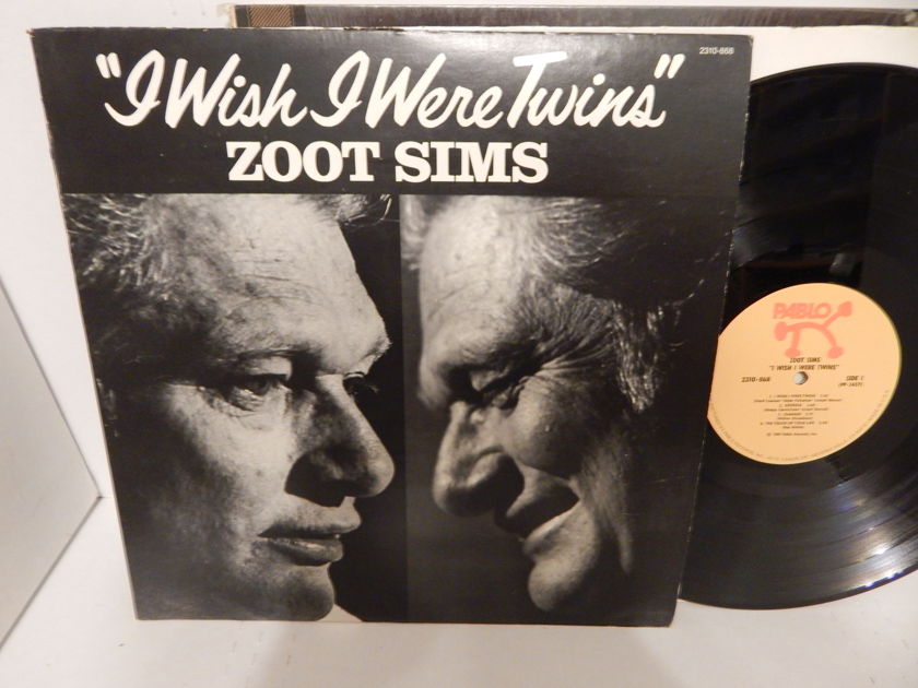 ZOOT SIMS I Wish I Were Twins - Jimmy Rowles Frank Tate 1981 Pablo Jazz Bop LP NM