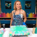 Pastel Stencil Art - Mixed Media Paint Pouring by Olga Soby Pastel Stencil Art - Mixed Media Paint Pouring by Olga Soby