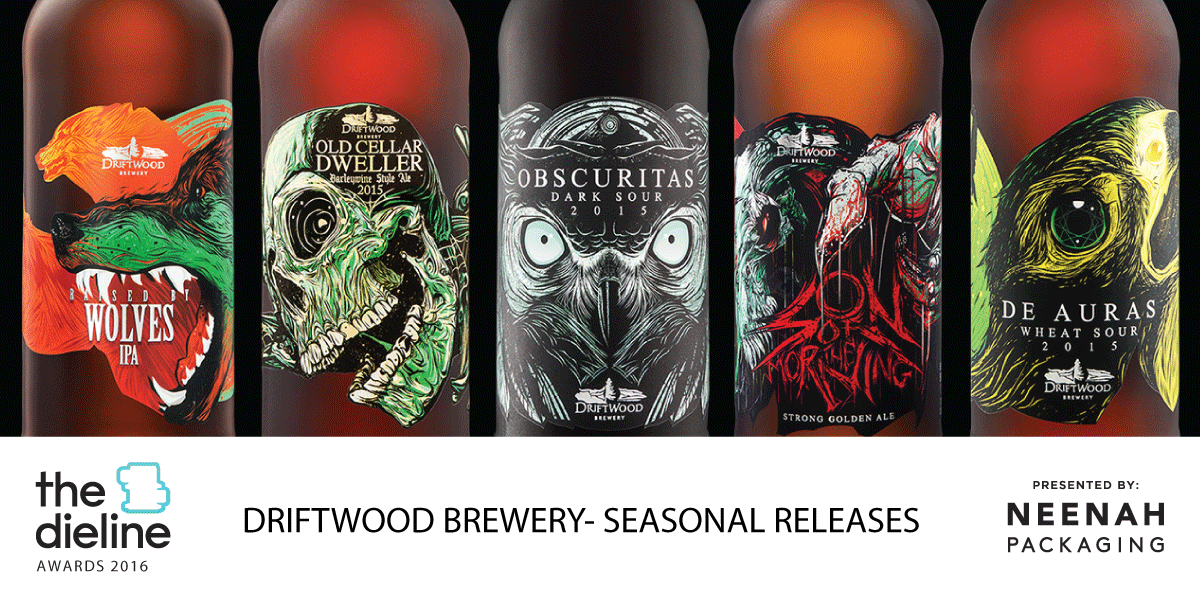 The Dieline Awards 2016 Outstanding Achievements: Driftwood Brewery – Seasonal Releases