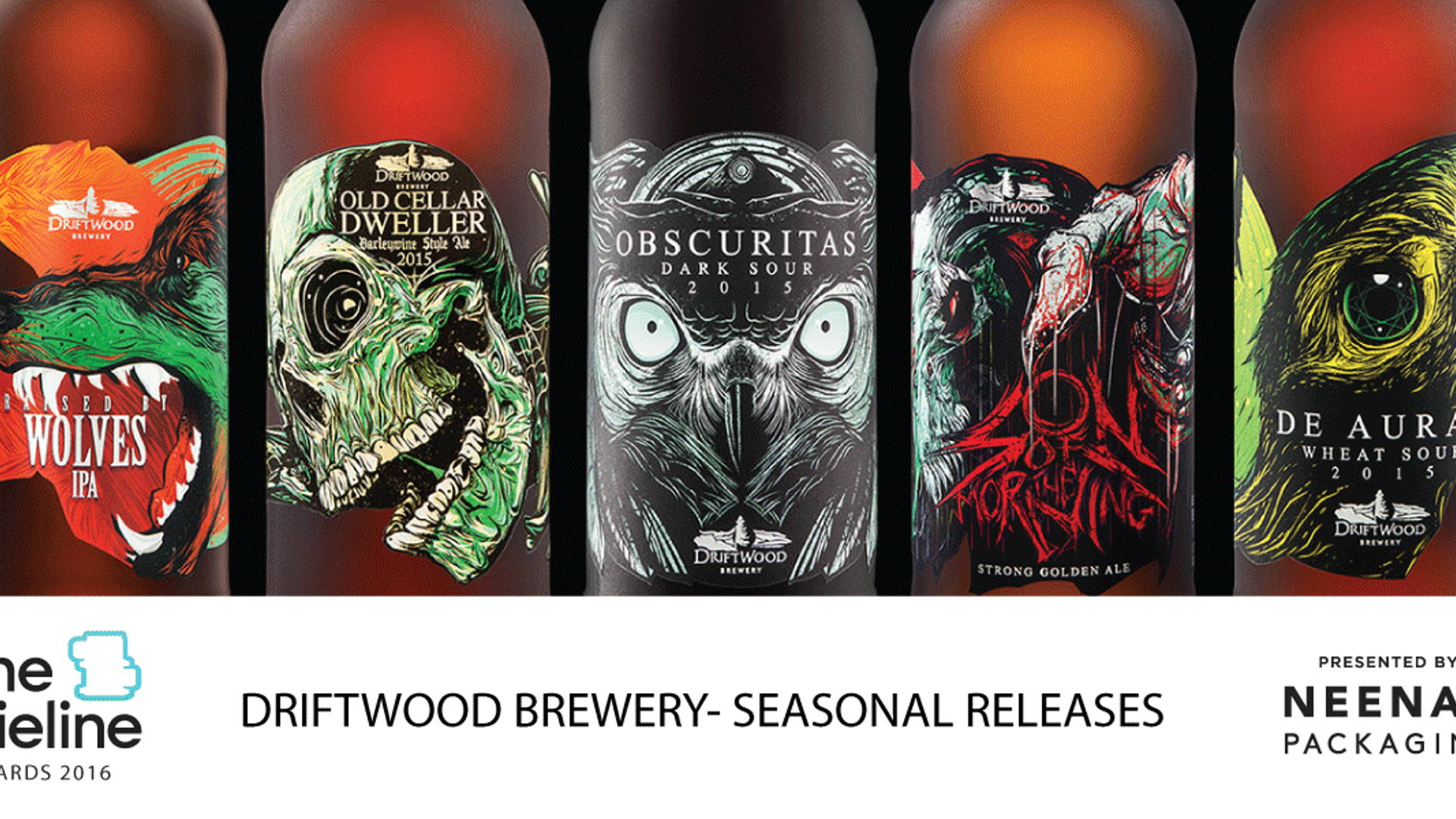 Featured image for The Dieline Awards 2016 Outstanding Achievements: Driftwood Brewery - Seasonal Releases