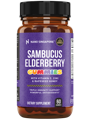 a bottle of the best elderberry gummy supplement compared to liquid formula