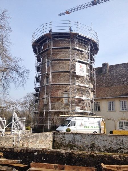 Chantier échafaudage EVEREST — Tour Ronde Messimy