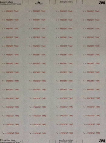 Sheet of 80 Morphic Message Labels