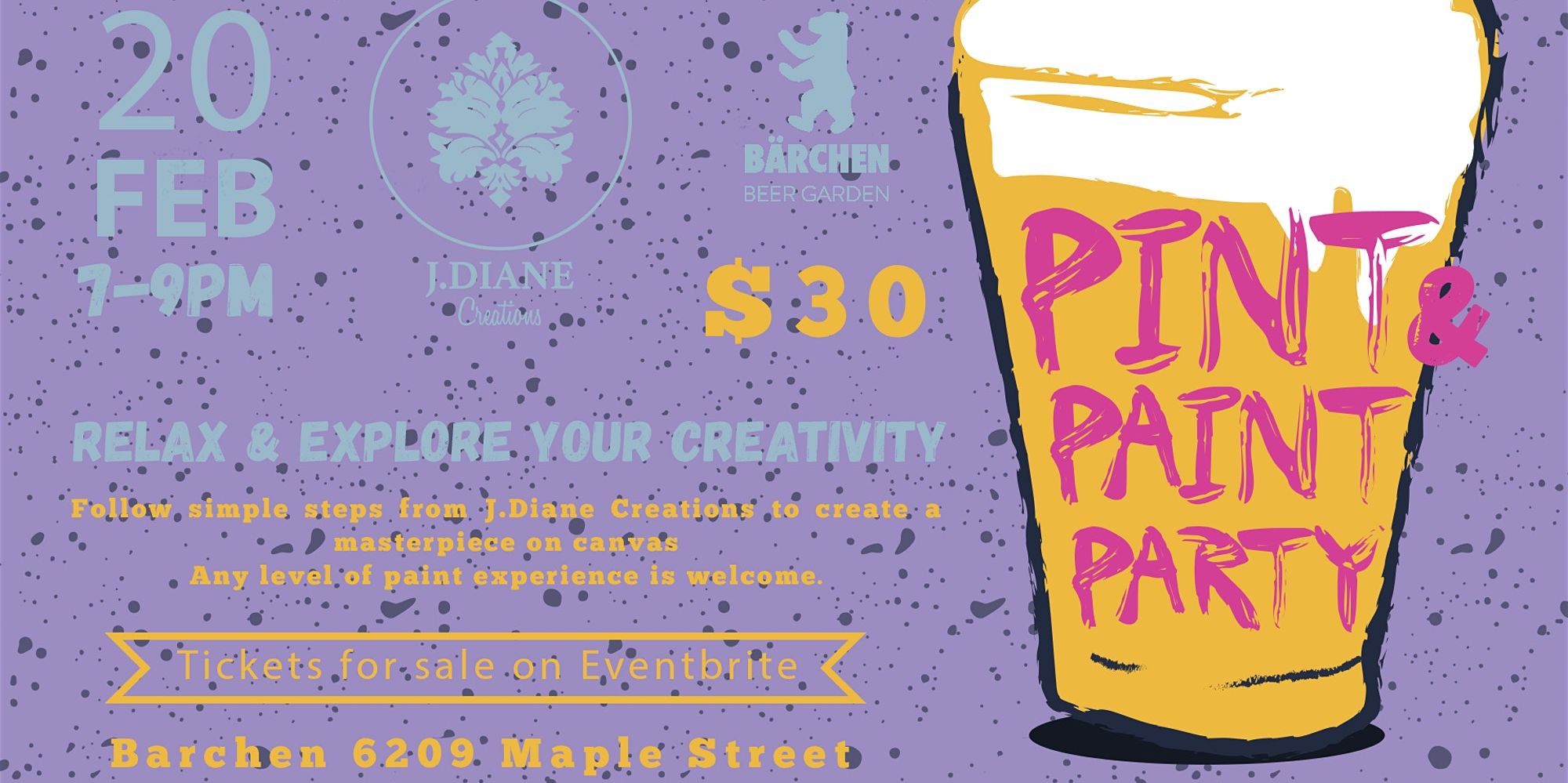 Pint & Paint Night at Barchen promotional image