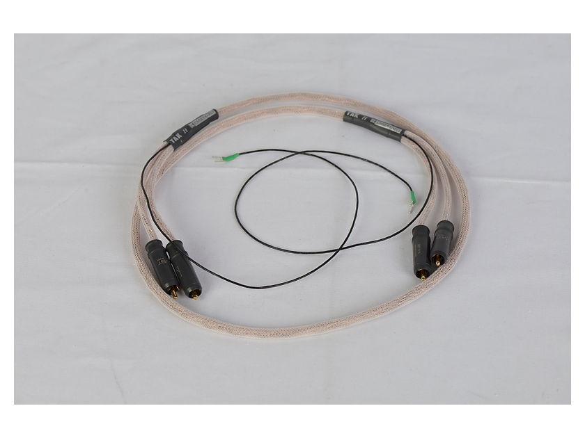 Kimber Kable Tak-H (Hybrid) w/WBT0114CU RCA-RCA 4 ft. Tonearm Cable (White)