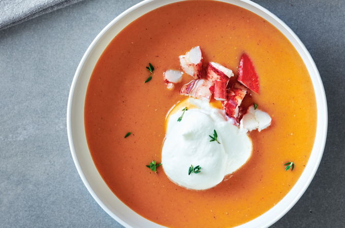 Bisque de homard simplifiée