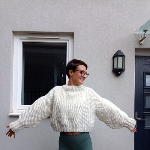 Strickmuster: Einfacher, schäbiger Pullover