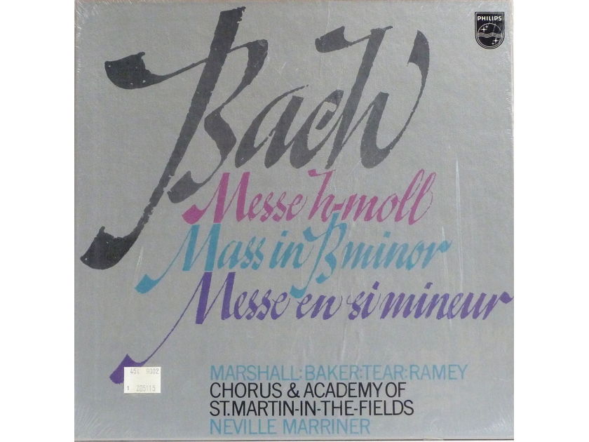 BACH: MASS IN B MINOR - Neville Marriner & St. Martin Perfect, Still Sealed Set