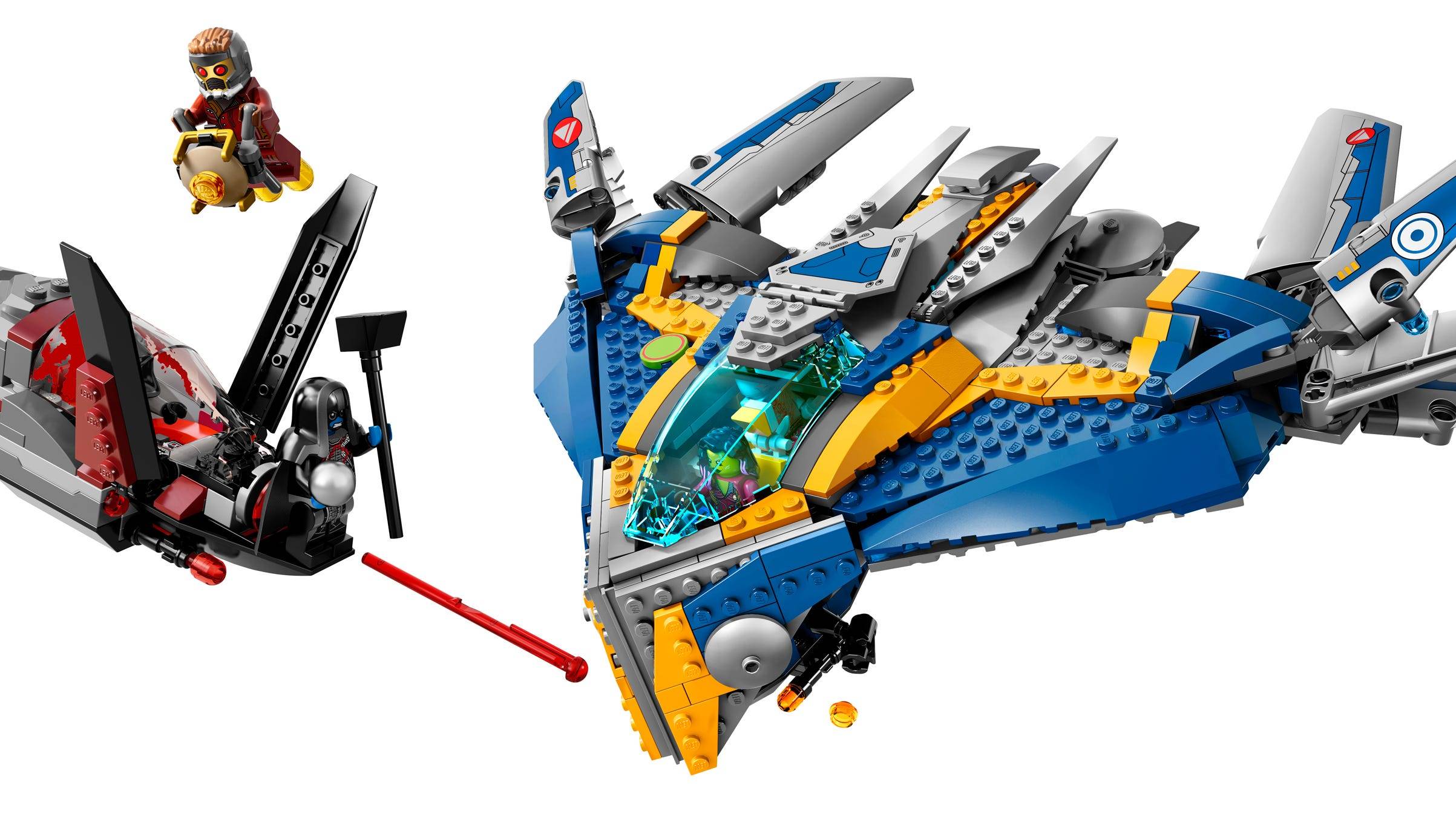 The Guardians' spacecraft set