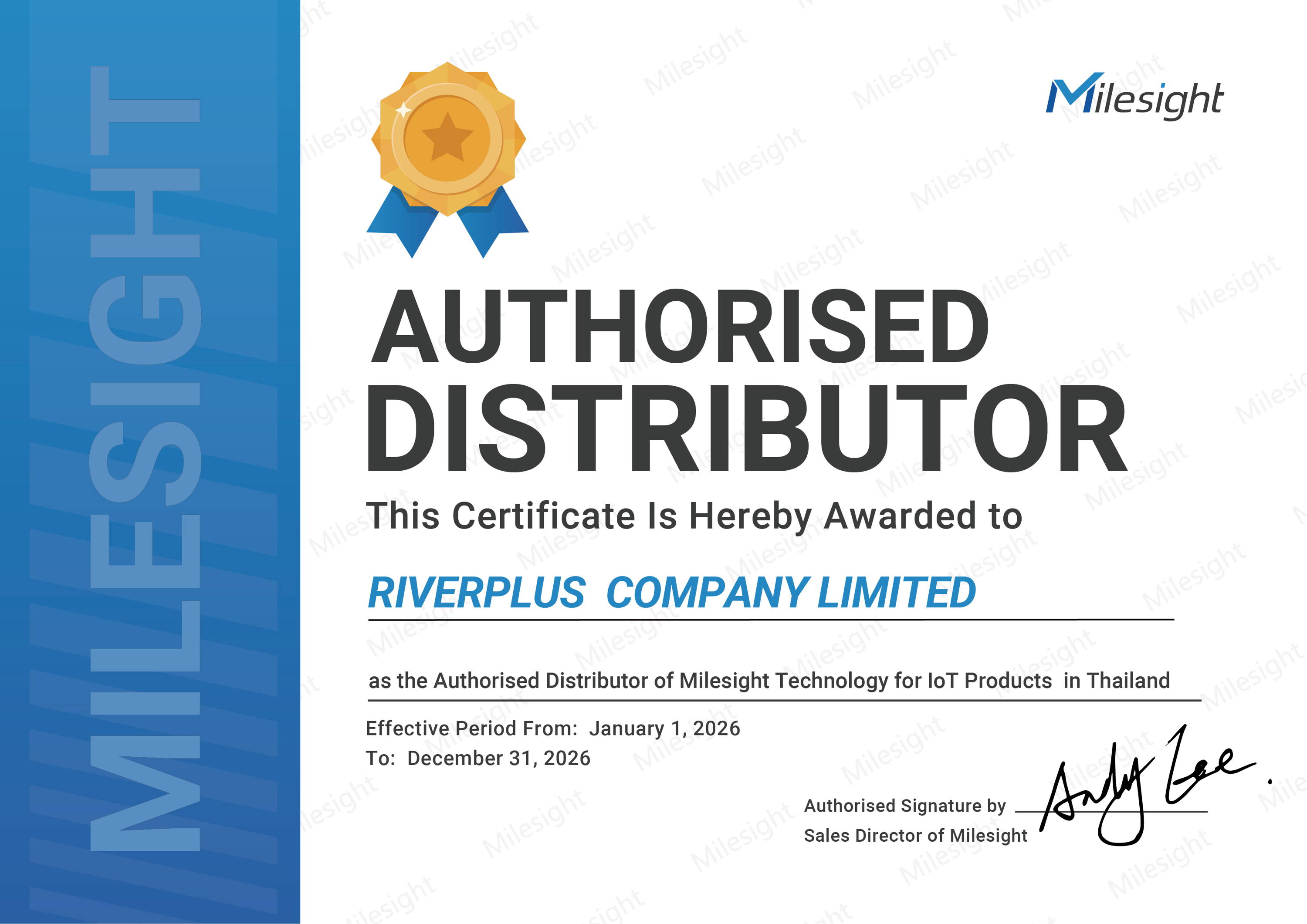 Riverplus Milesight Partner in Thailand 2024