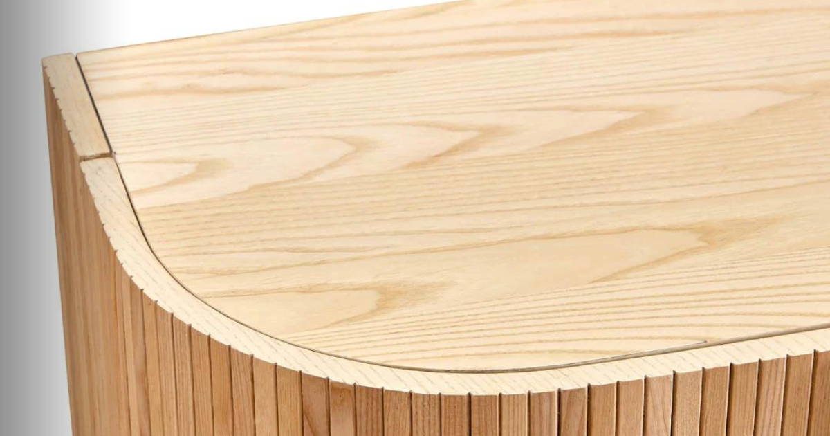 Wave Dining Table in Natural and Black