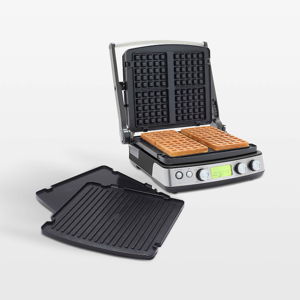 GreenPan Elite Black 7-in-1 Grill, Griddle and Waffle Maker + Reviews | Crate & Barrel