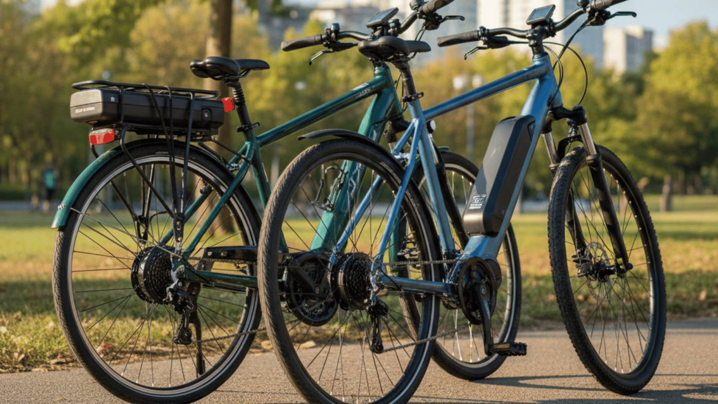 batterij in bagagedrager of in frame