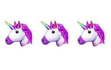 3 emojis de unicornio