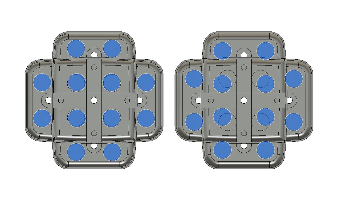 Non-equidistant magnet layout diagram