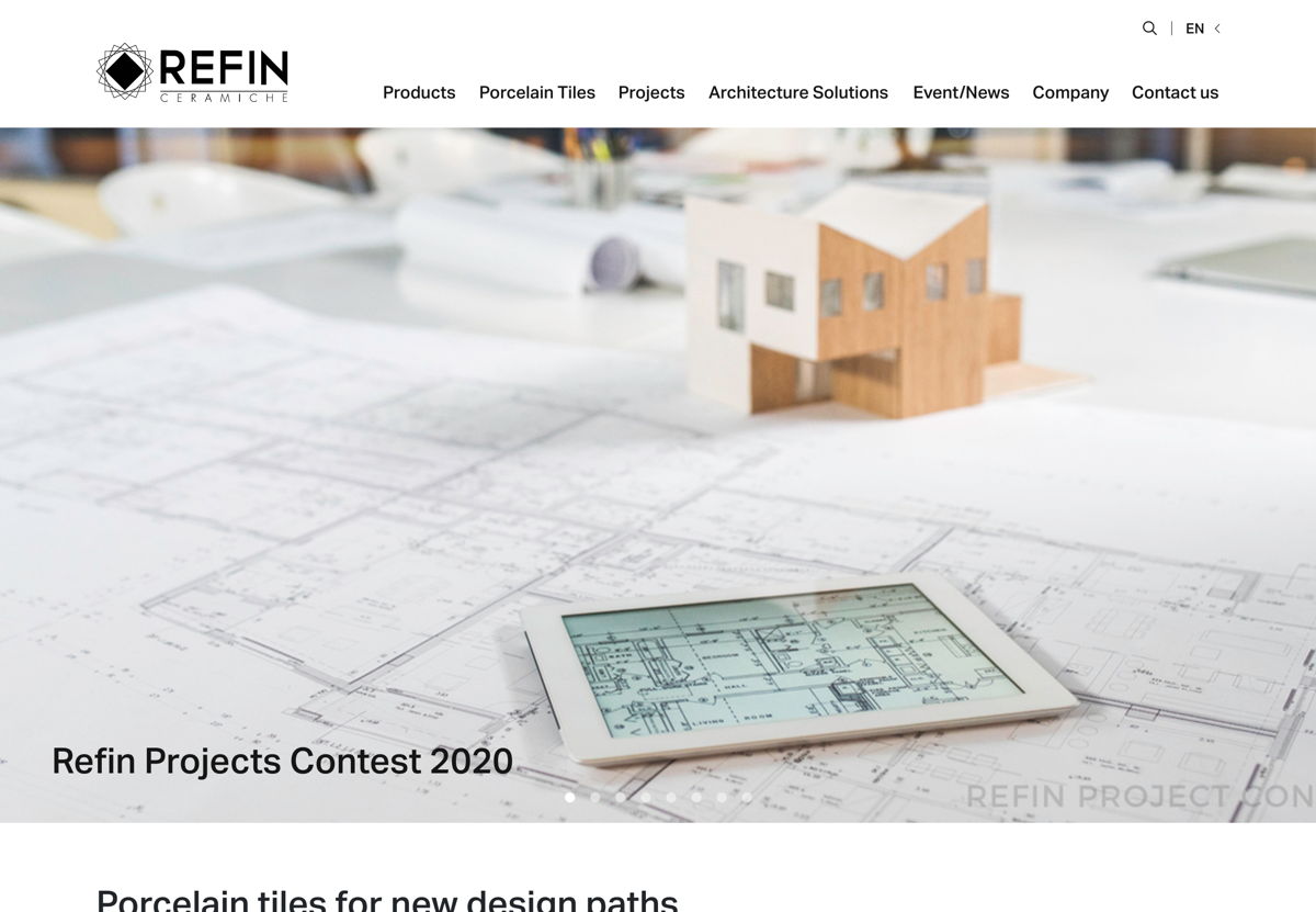 Screenshot of REFIN, from the architecture portfolios collection.