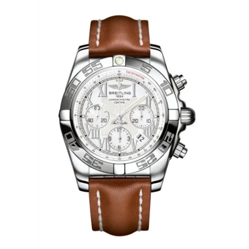 Chronomat 44 Stainless Steel / Antarctica White / Calf
