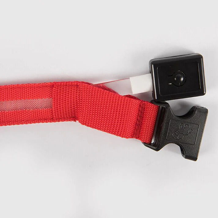 Yellow Medium Size USB Rechargeable LED Dog Collar Nylon Glow Flashing Light Up Neck Strap - Image 2