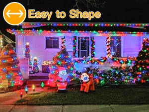 Ollny's 600 leds green wire multicolor Christmas lights with 4 brightness levels