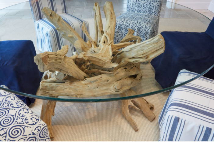 Driftwood Dining Table Column