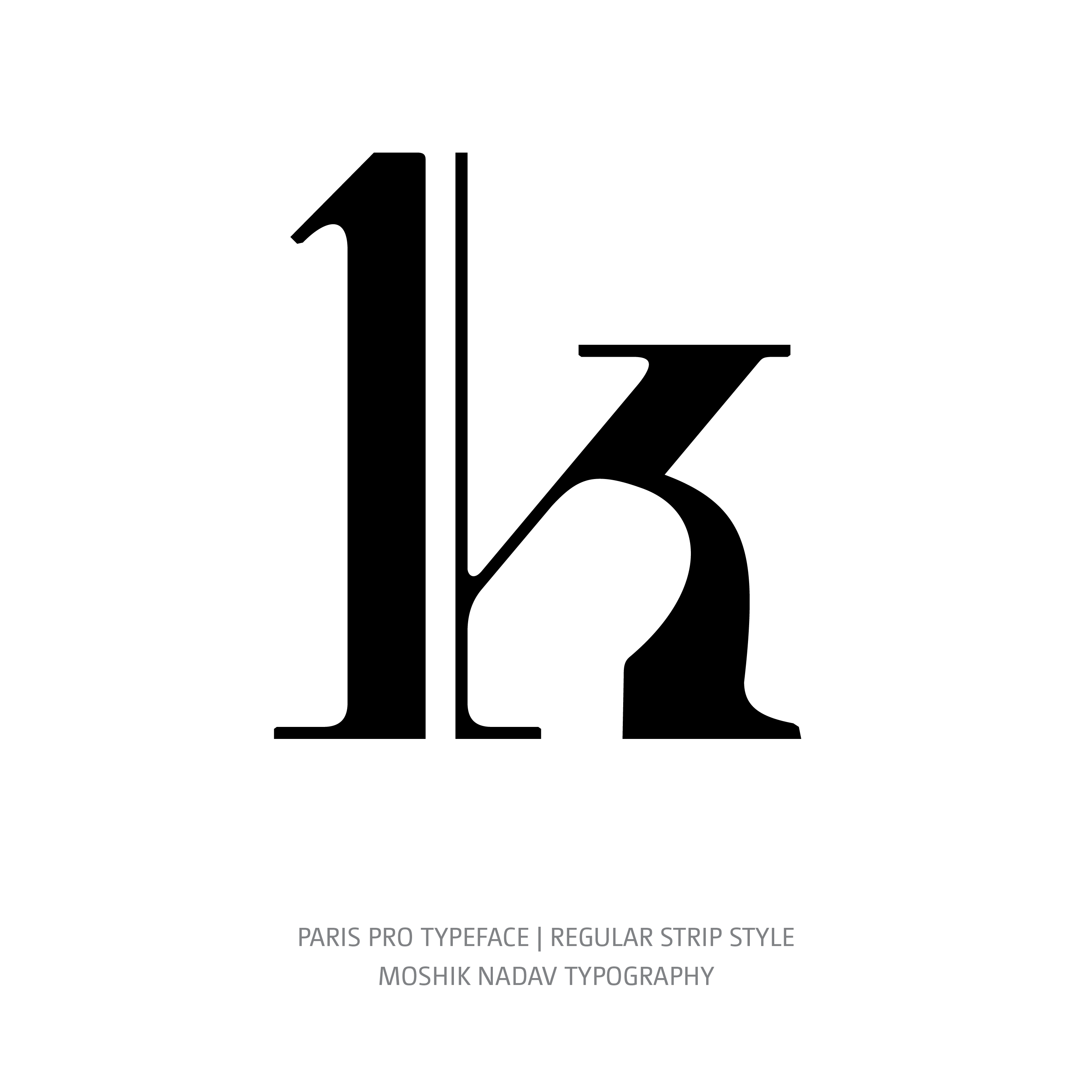 Paris Pro Typeface Regular Strip k