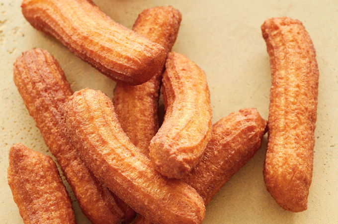 Ricotta Doughnut Sticks with Spiced Maple Syrup