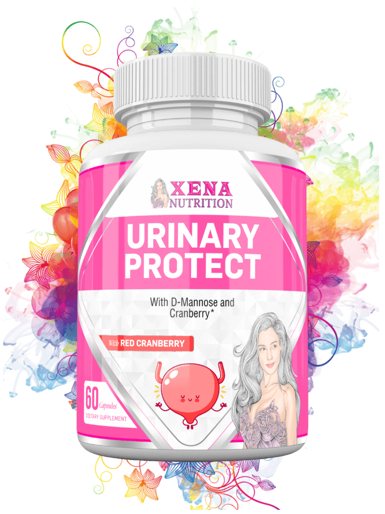 Urinary Protect Xena Nutrition supplement product for women image protection utis product solution background