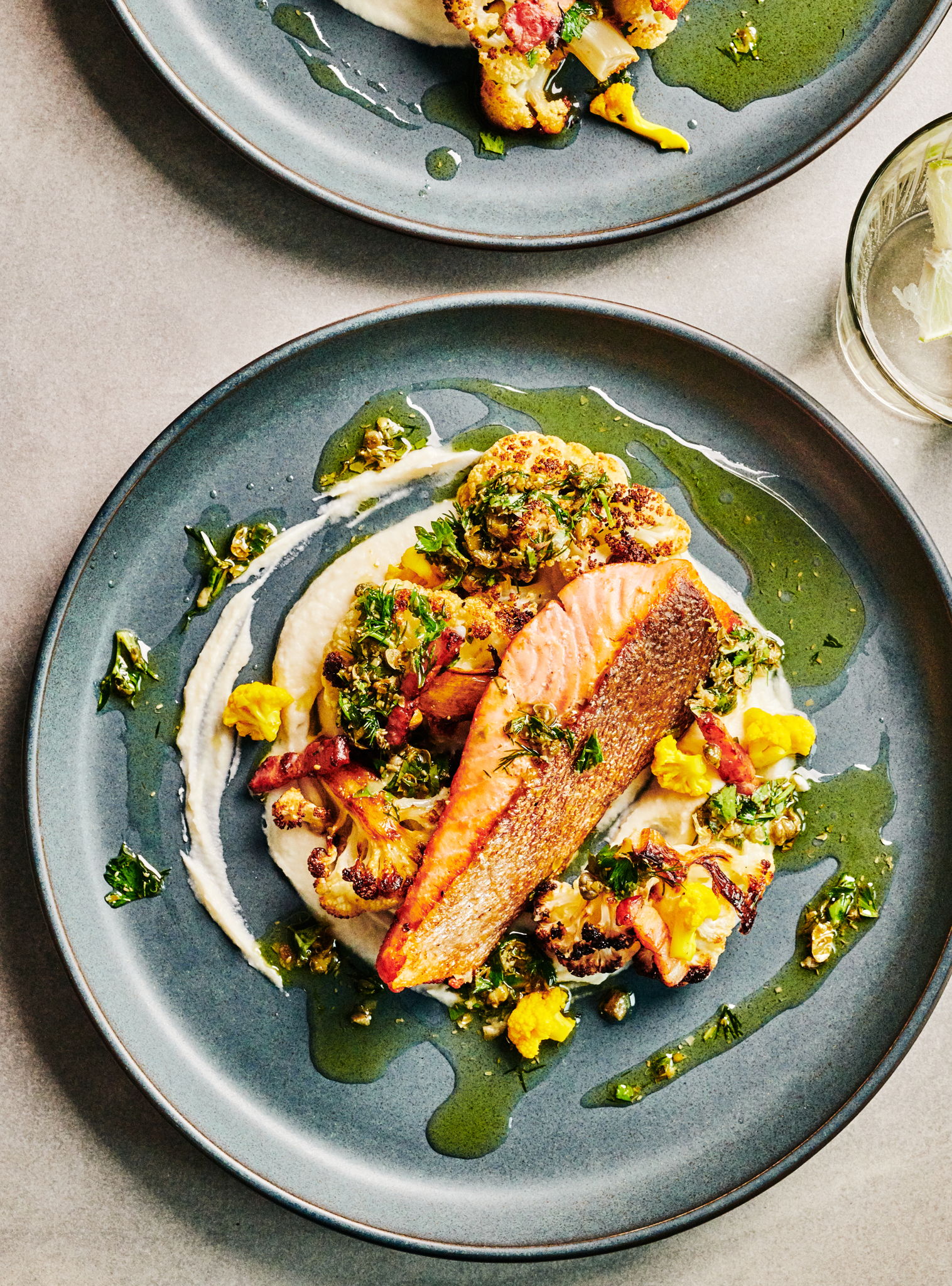 Seared Trout with Cauliflower and Bacon-Herb Dressing | RICARDO