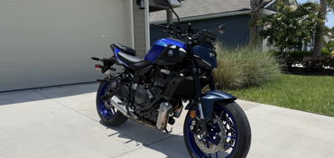 2025 YAMAHA MT-07 motorcycle for rent near Jacksonville, FL