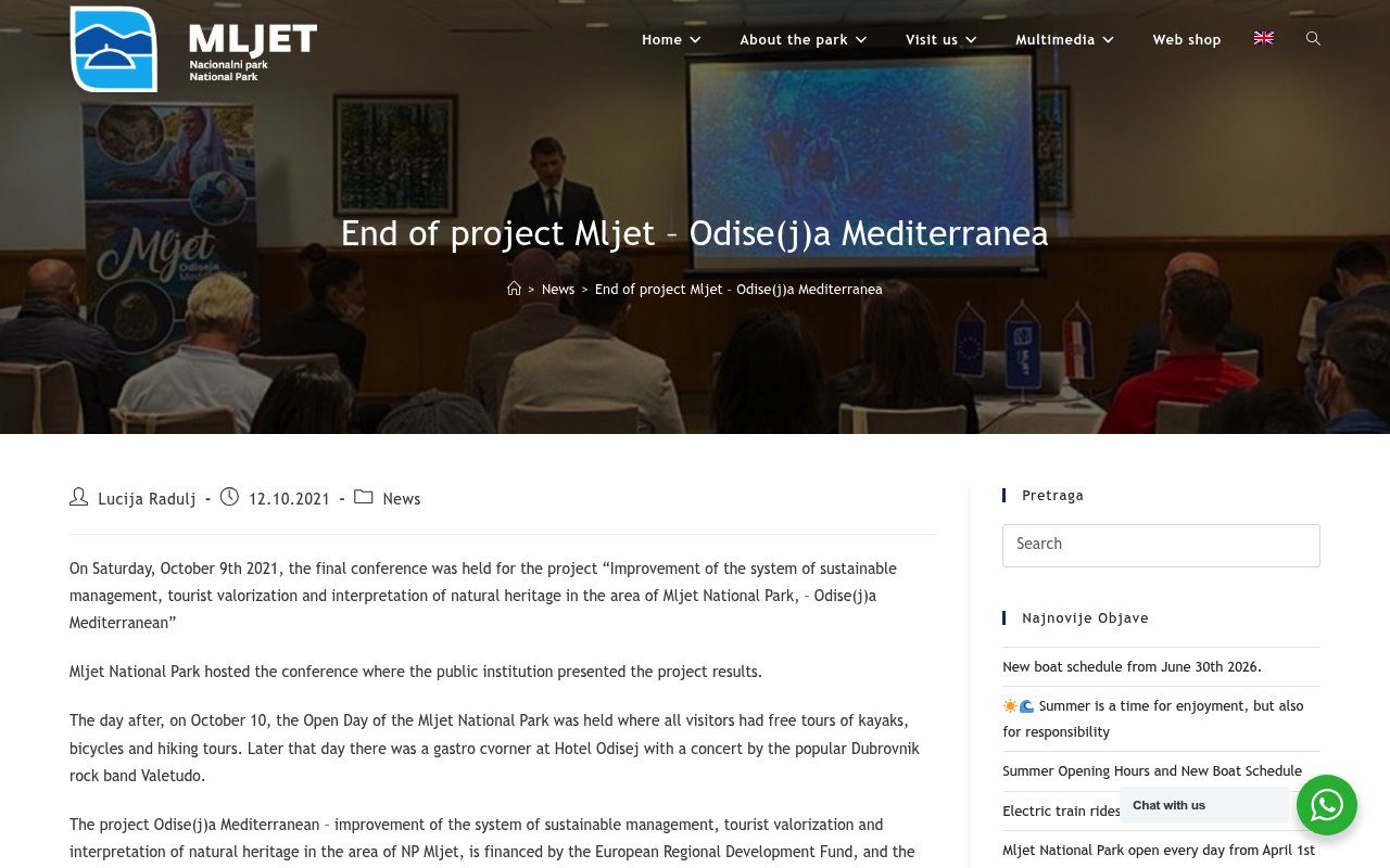 End of project Mljet – Odise(j)a Mediterranea