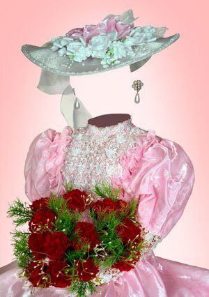 Фотошоп PSD исходник для монтажа - девочка с пурпурными розами