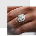 celebrity diamond rings Asscher cut- Pobjoy Diamonds