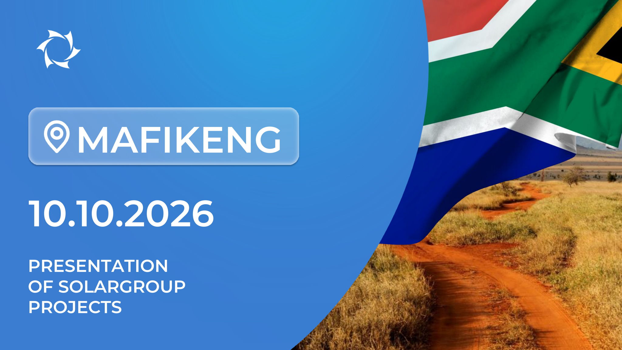 Presentation of the innovative projects of SOLARGROUP in South Africa (Mafikeng)