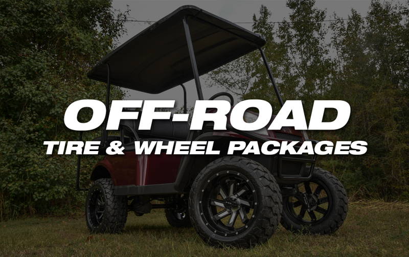 HD Golf Wheel & Tire Packages with All Season Tire Tread