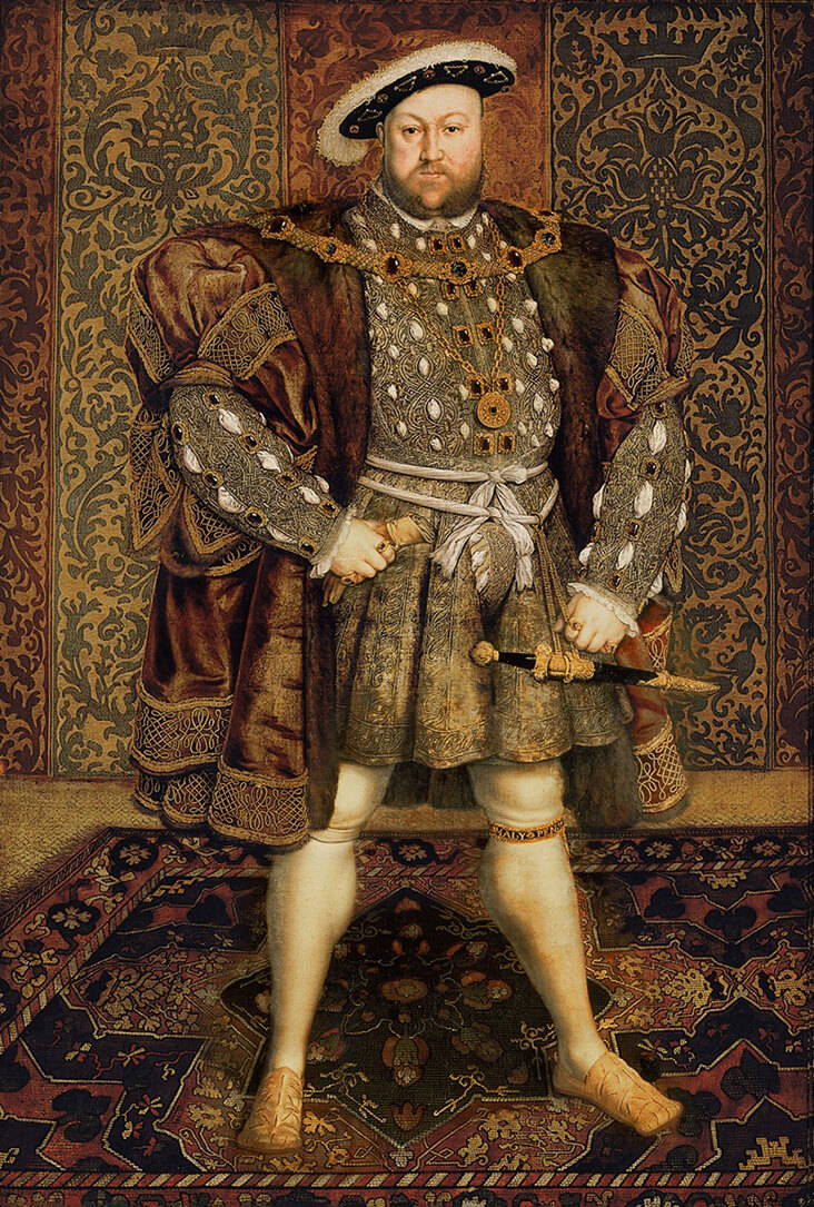 Henry the 8th with a beard & 6 wives