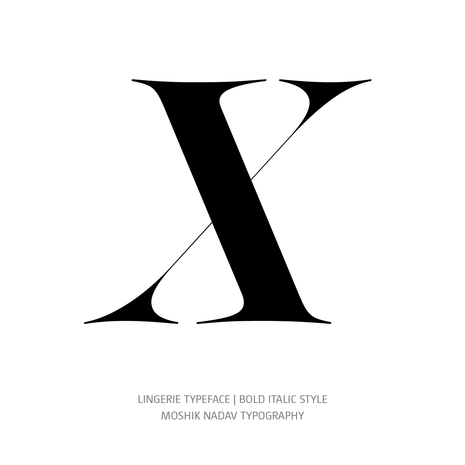 Lingerie Typeface Bold Italic X