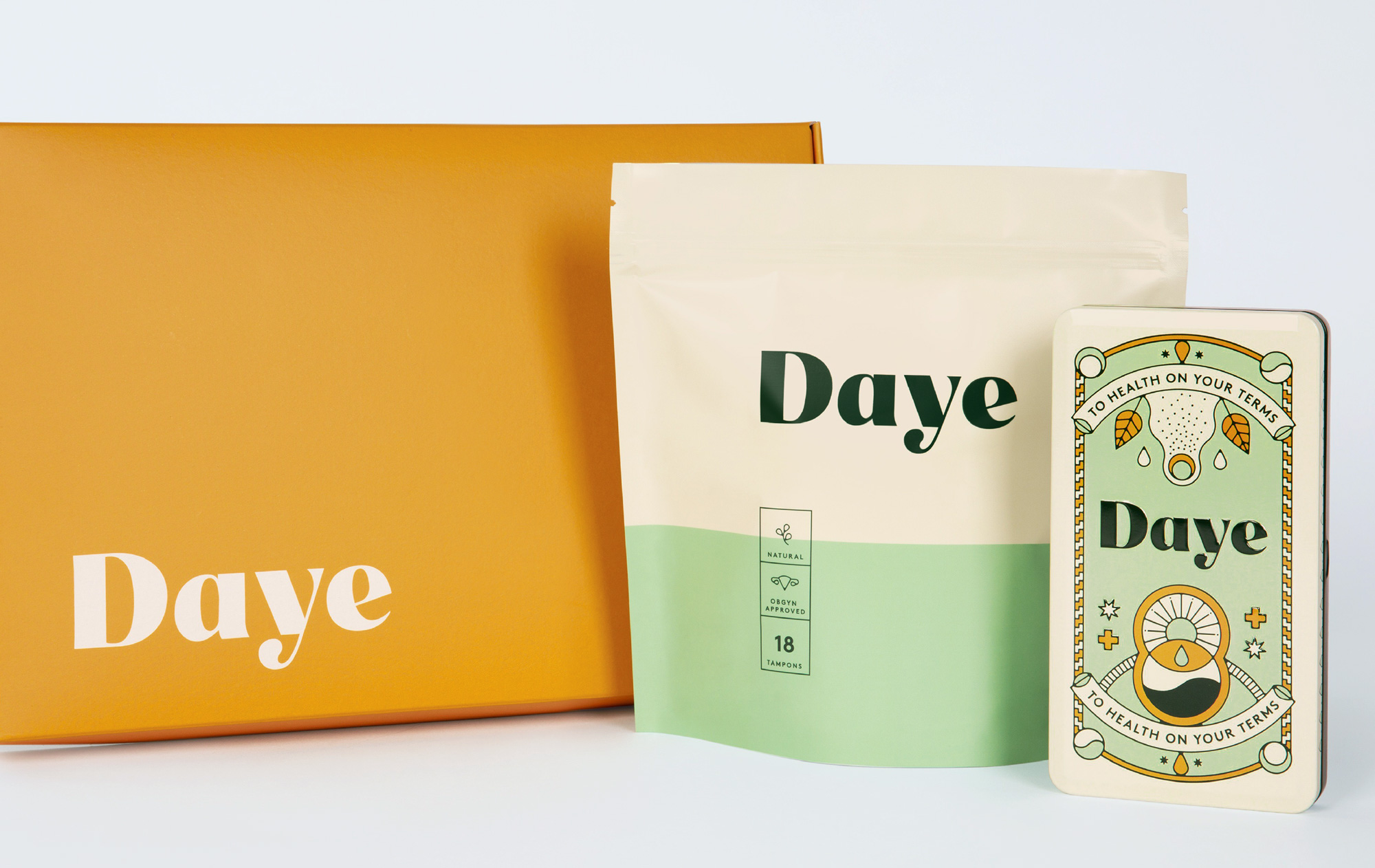 Baron gardin sponsor Meet Daye, the CBD Tampon Subscription Service to Relieve Your Pesky Period  Cramps | Dieline - Design, Branding & Packaging Inspiration