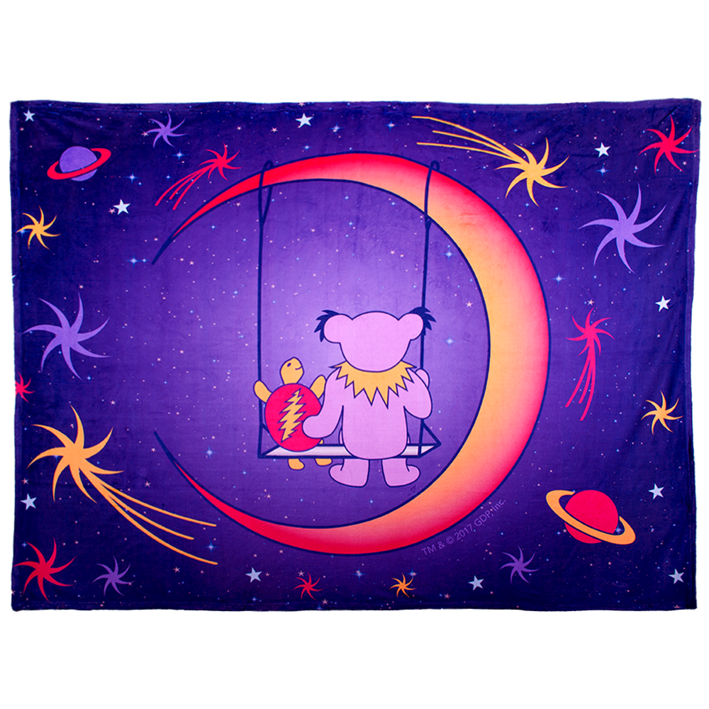 Purple Moon Swing Fleece Blanket