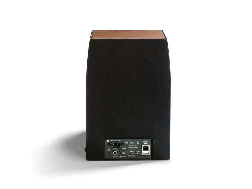 PAIR Martin Logan Bravado 2.1 Channel 5” Powered Wireless Speakers WALNUT