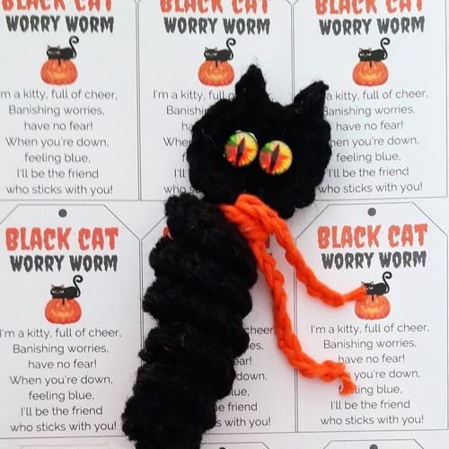 Zwart Kat Bezorg Worm Haakpatroon