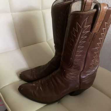 Vintage Leather Cowboy Boots